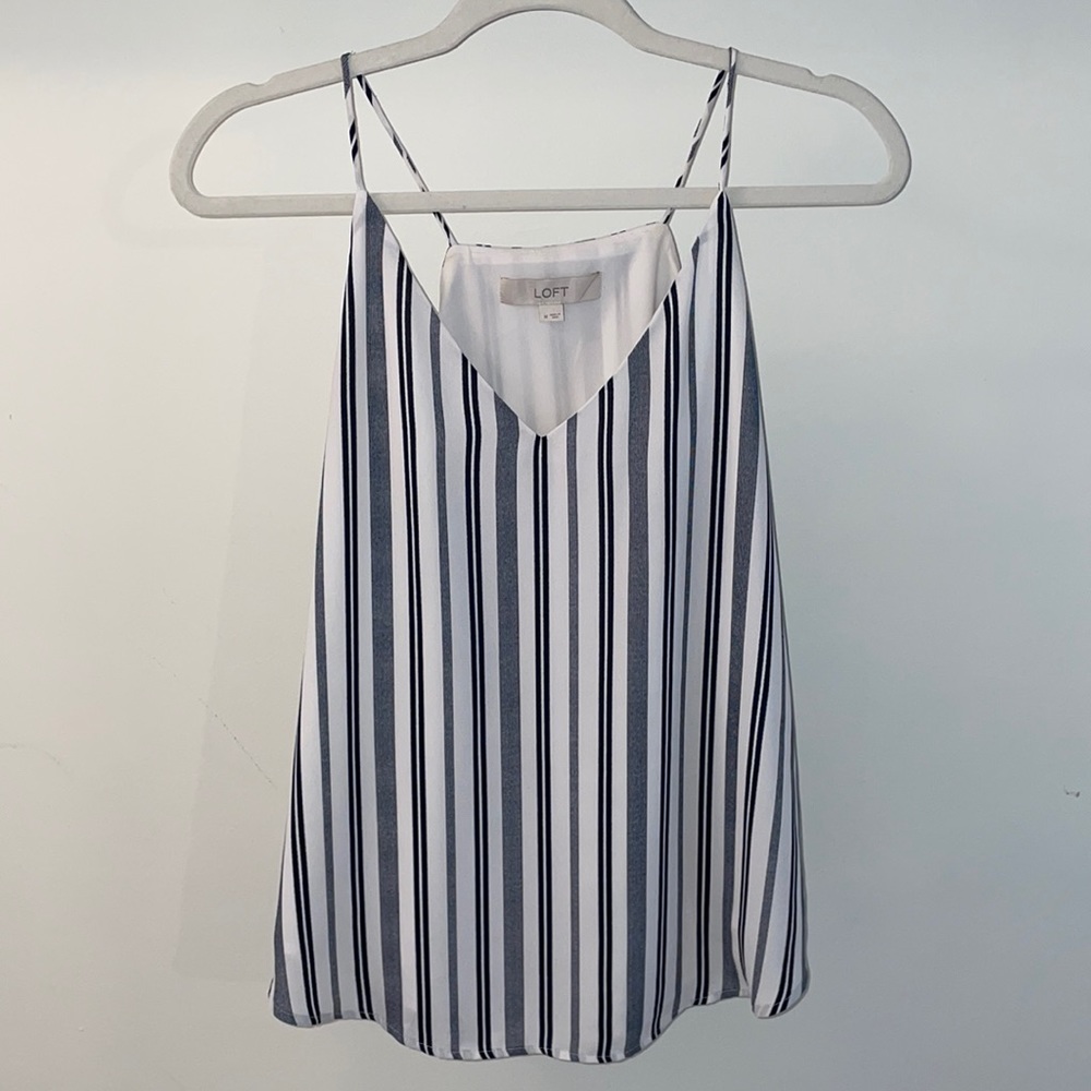 Striped v neck tank
